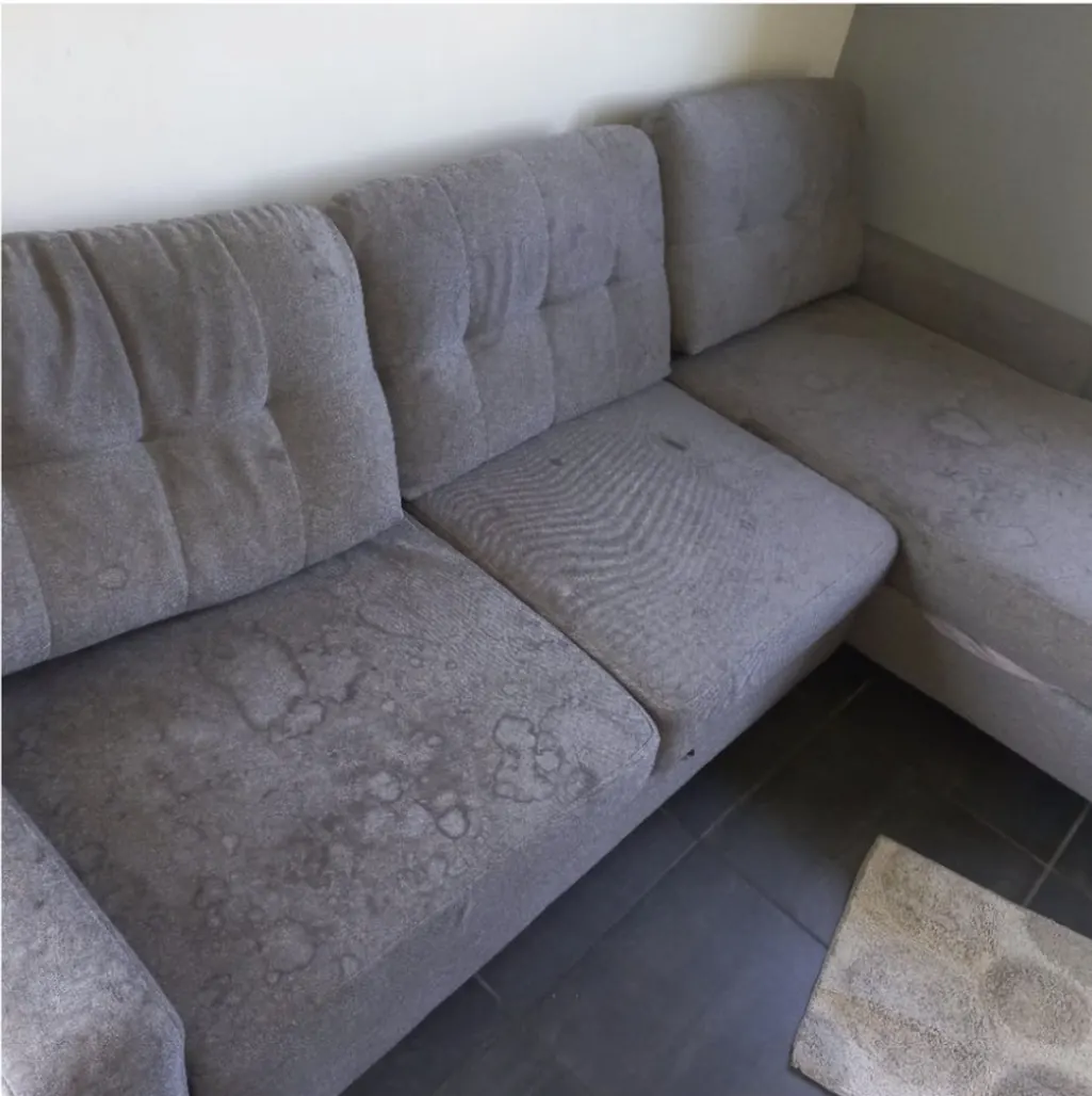 Canapé avant nettoyage